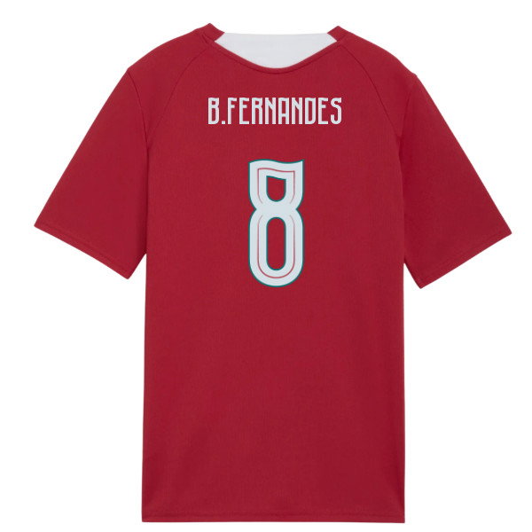 2026-2027 Portugal Training Jersey (Red) - Kids (B.Fernandes 8)-SoccerKits Hub | Buy Soccer Jerseys Online